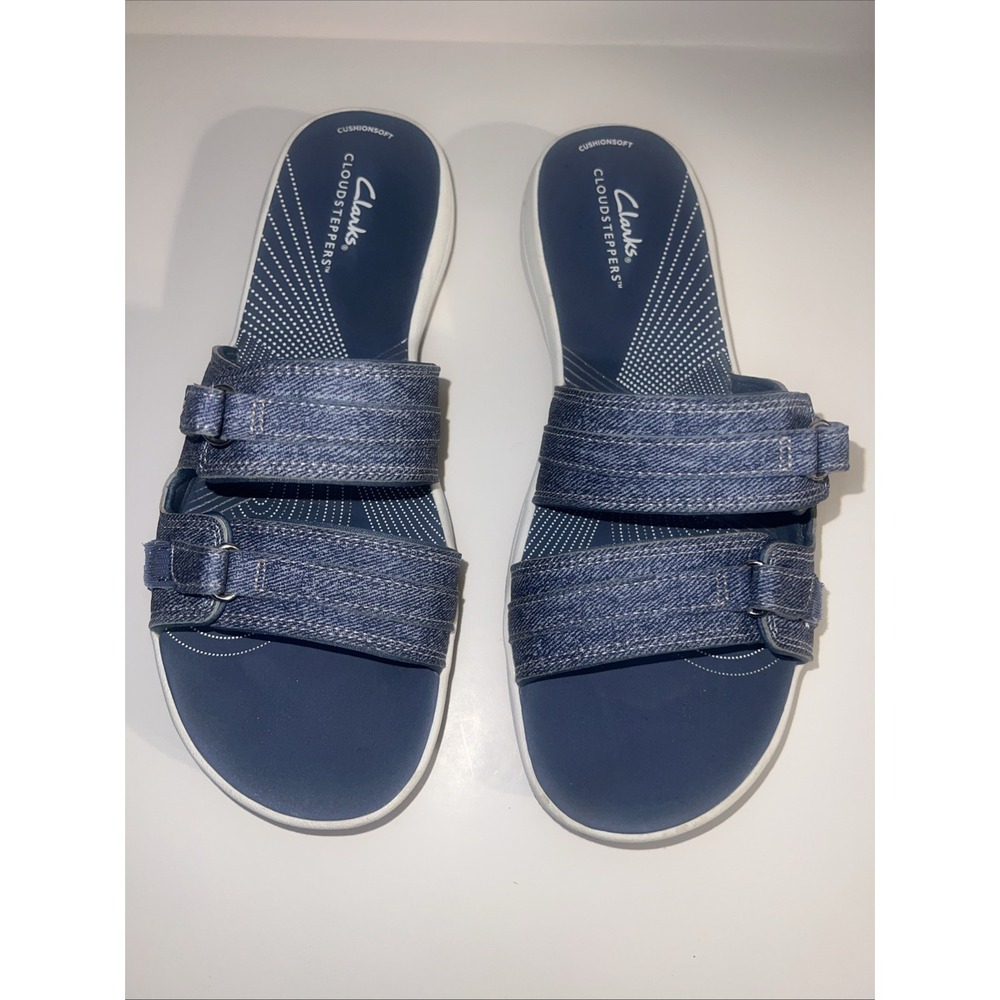 Clarks Sandals Women's Blue Size 9 Cloudsteppers CushionSoft Lightweight